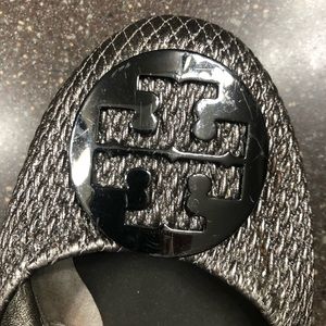 Tory Burch Reva Flats - Silver